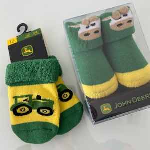 John Deere baby booties & mittens
